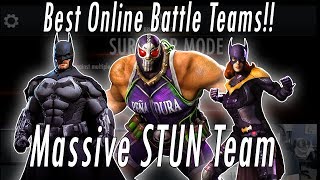 Best STUN Damage Online Battle Team amp Gear Luchador Bane Batgirl Batman Injustice Gods Among Us [upl. by Airbmak]