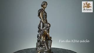 Groupe en bronze quotJeunes femmes aux fleursquot de Sylvain Kinsburger 18551935 [upl. by Obau]