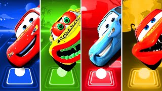 Lightning Mcqueen 🆚 Cruz Ramirez EXE 🆚 Dinoco 🆚 Lightning Mcqueen eater in Tiles Hop EDM Rush🎶 [upl. by Icat]