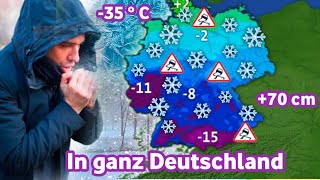 wetter in Deutschland Stärkste Warnung Ein Eissturm kommt Mit viel Schnee Frost und extremer Kälte [upl. by Thaddus]