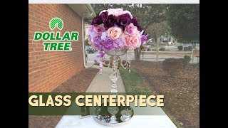 Dollar Tree  DIY Crystal Glass Purple Centerpiece Vase  7 [upl. by Hylton]