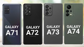 Samsung Galaxy A74 5G vs Samsung Galaxy A73 5G vs Samsung Galaxy A72 5G vs Samsung Galaxy A71 5G [upl. by Airogerg]