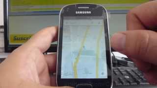 como usar el gps de mi android samsung Galaxy fame S6810 español Full HD [upl. by Acinorehs919]