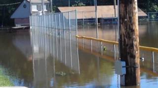 Hurricane Irene 2011 a day later Downtown Denville Morris county New Jersey Rockaway River [upl. by Fawcett]