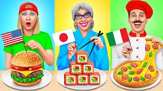 Reto De Cocina Yo vs Abuela  Alimentos De Diferentes Países de Multi DO Challenge [upl. by Nyrem]