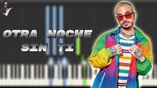 J Balvin Khalid  Otra Noche Sin Ti  Instrumental Piano Tutorial  Partitura  Karaoke  MIDI [upl. by Lamoureux]