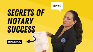 The Secrets of Mobile Notary Success [upl. by Haukom]