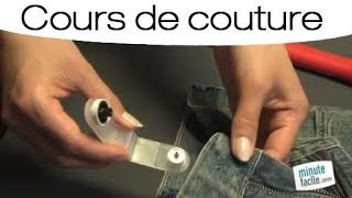 Cours de couture  remplacer le bouton dun jean [upl. by Catie674]