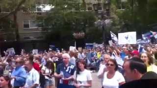 The Maccabeats Perform at New York Rally for Israel [upl. by Otrebireh]