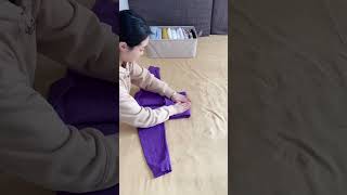 How to fold warm tshirt  Clothes folding hacks foldinghacks lifehacks clothes foldingtips [upl. by Burney665]