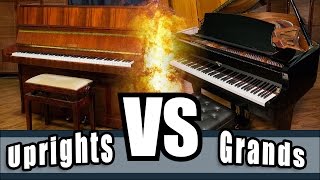 Upright pianos versus Grand pianos  Uprights Vs Grands [upl. by Kciremed369]