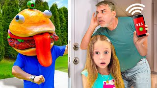 Nastya and dad VS garbage Childrens stories [upl. by Orlene]