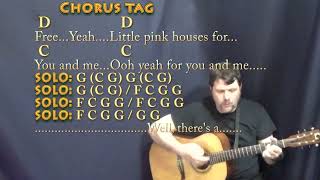 Pink Houses John Mellencamp Guitar Cover Lesson with ChordsLyrics johnmellencamp pinkhouses [upl. by Topliffe]