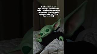 Baby Yoda telefonunu Rusçaya çeviriyor 😂  Baby Yoda babyyoda [upl. by Edrock]