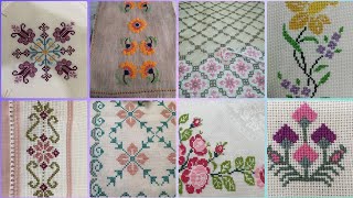 Gorgeous cross stitch patterns countable embroidery charsutikarhailatest dosuti design ideas2024 [upl. by Anayk]