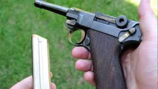 Shooting the Luger P08 9mm pistol [upl. by Eletnahs581]