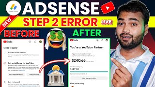 Step 2 Error Setup Google Adsense  Your associated adsense account was disapproved  Fix in problem [upl. by Aliekahs125]