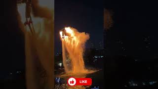 JetPropelled Thrill Nighttime Fiery Water Stunt 🚀🔥💧shorts viralvideo shortvideo jetpump [upl. by Atrice]