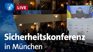 Münchner Sicherheitskonferenz Reden von Scholz und Selenskyj [upl. by Dyl]