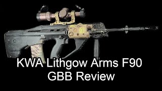 Airsoft KWA Lithgow Arms F90 GBB Review [upl. by Enomaj]