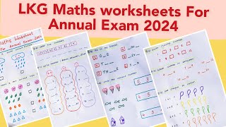 LKG Maths Worksheets For Annual Exam 2024LKG Maths worksheets LKG Maths Exam preparation For Exam [upl. by Assanav]