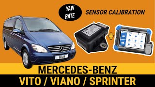 How to Calibrate YAW Rate Sensor on Mercedes VitoViano W639 amp Sprinter  Fix 4BDE Fault ABSESP [upl. by Tiras642]