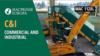 Recycling baler MAC 112XL for sale the extra large baler for sorting plants baling OCC CampI waste [upl. by Ettebab433]