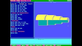 Curso CNC FANUC  Clase 21 Práctica 15 Cilindrados Formato Incremental [upl. by Asilim]