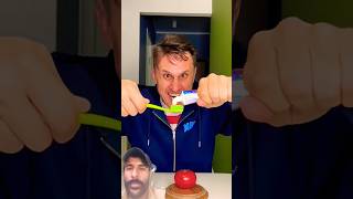 Tomato toothpaste experiment 🍅🪥TikTok shorts viral tiktok funny trending [upl. by Utas]