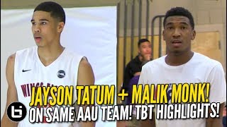 Malik Monk Jayson Tatum on Same AAU Team vs Miles Bridges Throwback Highlights [upl. by Eedia]