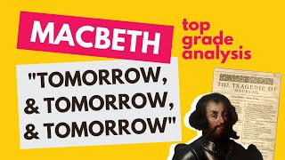 Macbeth key quote analysis  tomorrow and tomorrow and tomorrow  Grade 9 GCSE [upl. by Garlinda]