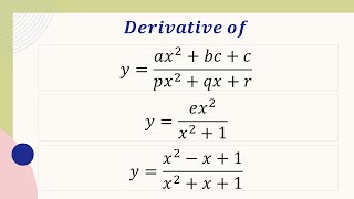 How to find Derivative of  Rules of Differentiation  3 Problems  ncert cbse hsc [upl. by Leumas64]