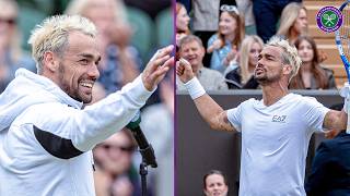 quotSpeak slowly please Im oldquot 😂  Fabio Fogninis HILARIOUS Oncourt Interview  Wimbledon 2024 [upl. by Cilla]