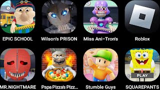 EPIC SCHOOLWilsons PRISONMiss AniTronsRobloxESCAPE MR NIGHTMAREPapa Pizzas Pizzeria [upl. by Sorcha]