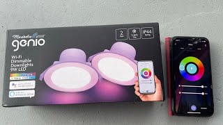 Wifi Dimmable Down Light Mirabella Genio configuration and review [upl. by Nahtonoj]