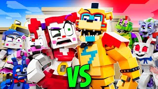 SISTER LOCATION VS SECURITY BREACH  FNAF Security Breach Minecraft Animation [upl. by Enner751]