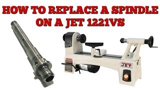 HOW TO REPLACE A SPINDLE ON A JET 1221VS LATHE [upl. by Ayram6]