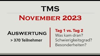 TMS November 2023  Zusammenfassung amp Analyse [upl. by Ainoz]