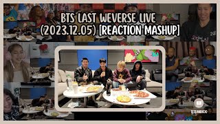 BTS BTS Last Weverse Live 20231205 — Rm V Jimin amp JungKook  Reaction mashup [upl. by Steffy]