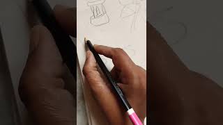 Traditional Rock stick stove pen drawing process krishna motivationalvideo youtubeshorts [upl. by Nosemaj]