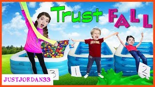 Blindfold Trust Fall  Dont Choose The Wrong Ball Pit Slime Edition Challenge  JustJordan33 [upl. by Dombrowski]