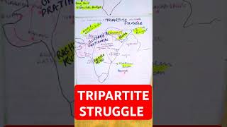 TRIPARTITE STRUGGLE  800 TO 1000 AD FIGHT FOR KANNAUJMAPPING MEDIAEVAL HISTORY upsc uppsc gk [upl. by Carrick]