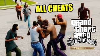 All Cheat Codes for GTA San Andreas  The Definitive Edition [upl. by Tolecnal]