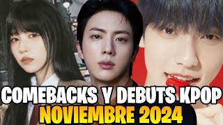 Comebacks Y Debuts KPOP Que Llegarán En Noviembre 2024  KPOP LINE UP [upl. by Aushoj]