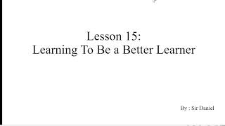 Learning To Be a Better Learner [upl. by Corrie]