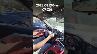 C8 Z06 vs manual C7 Z06 [upl. by Arbmahs761]