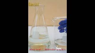 how to make aqua regia Nitric acid mixed with Hydrochloric acid archimedeschannel makegold [upl. by Odawa]