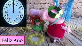 Peppa Pig y George dan las Campanadas en Nochevieja Feliz Año 2017 [upl. by Hobard907]