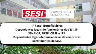 Inscrição Sesi 2024  Fiquem atentos à data 26102023 Acesse ao site oficial do Sesi SP SESI  SP [upl. by Wina]