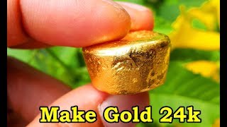 How to make gold 24k Teach process gold refining 9999 tips refine gold scrap fine gold recovery [upl. by Maccarthy185]